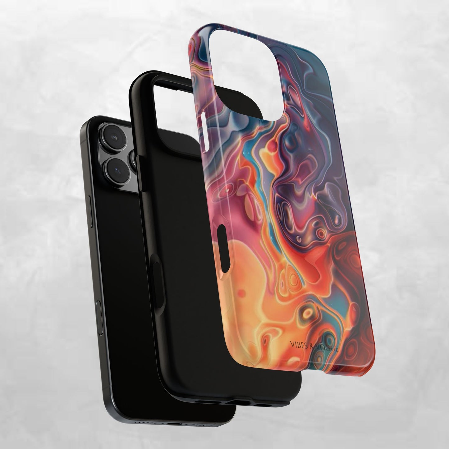 Colorful Phone Case, Abstract Print Cover, Tough Cases for Protection, Gift for Her, Modern Design, Trendy Mobile Accessory