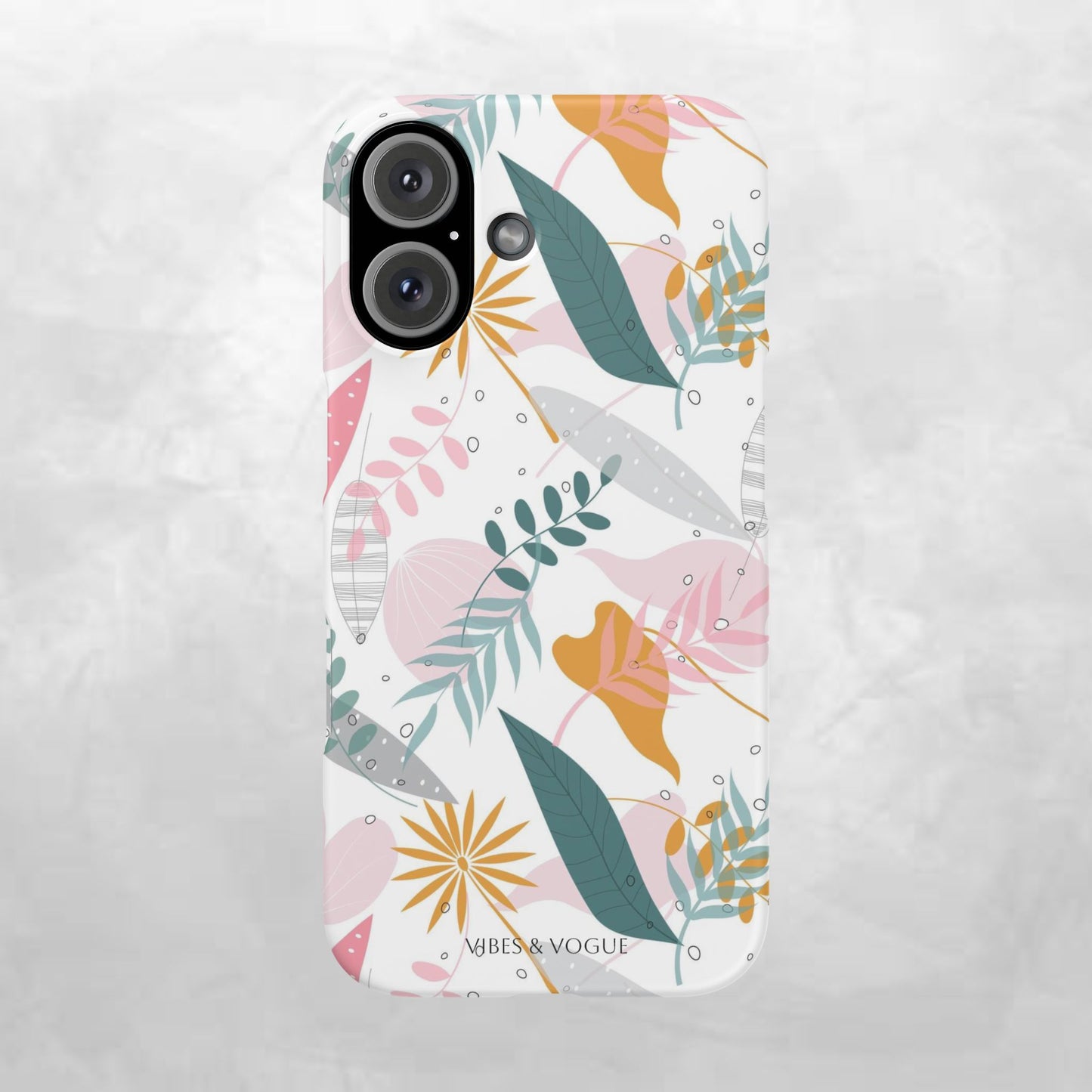 Floral Snap Case - Stylish Phone Protector with Botanical Design