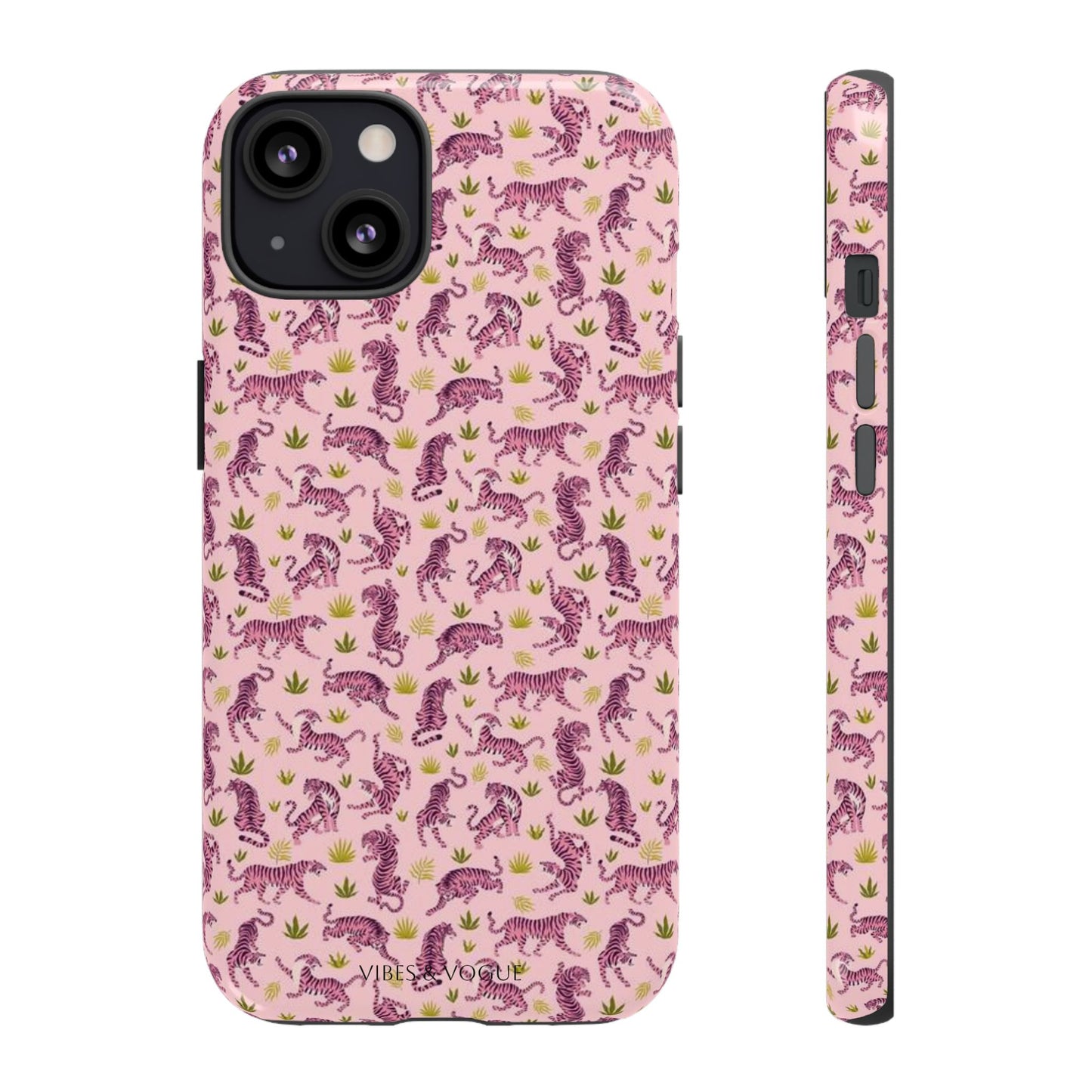 Pink Tiger Pattern Phone Case - Tough Cases