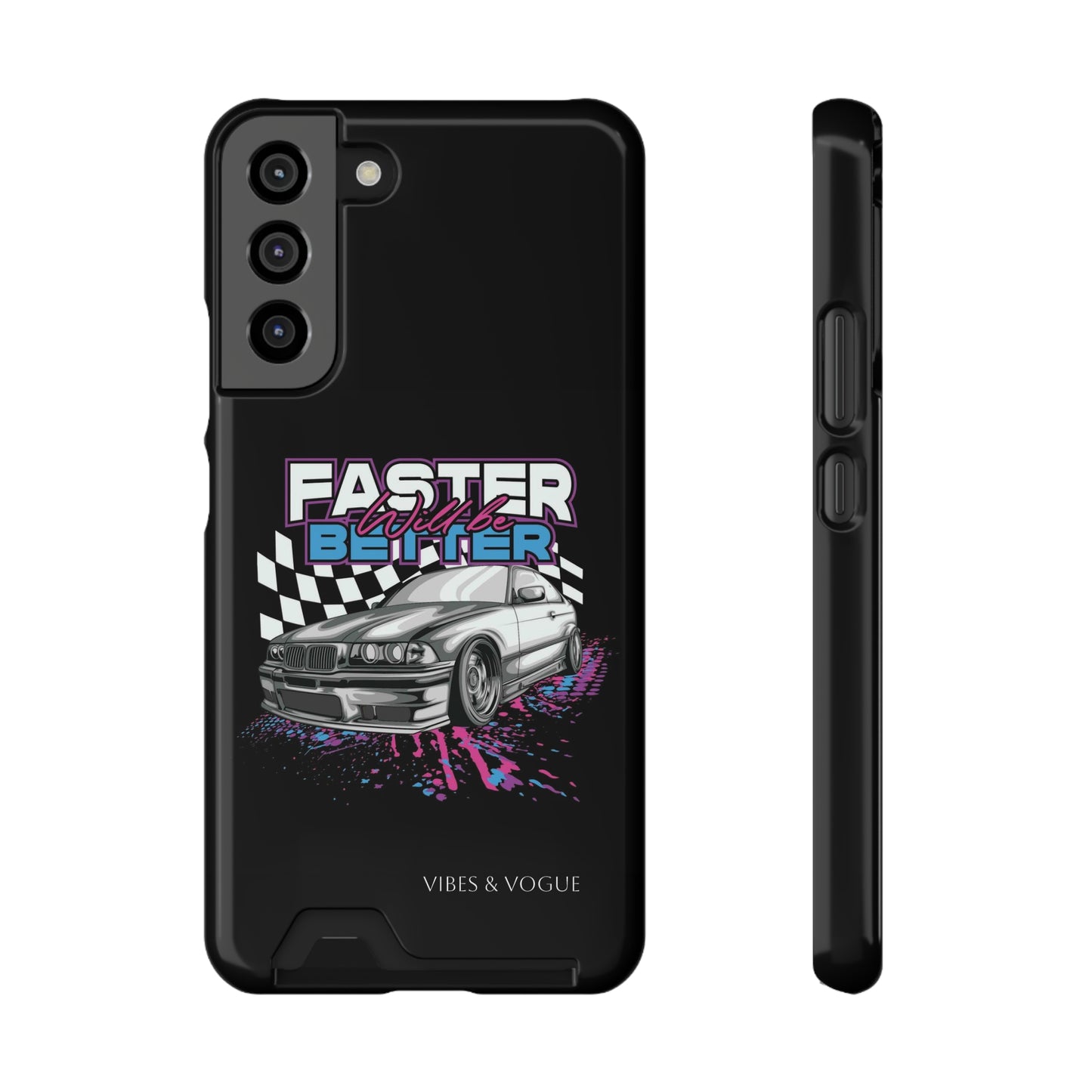 Racer Phone Case with Card Holder - Fast & Furious Motif