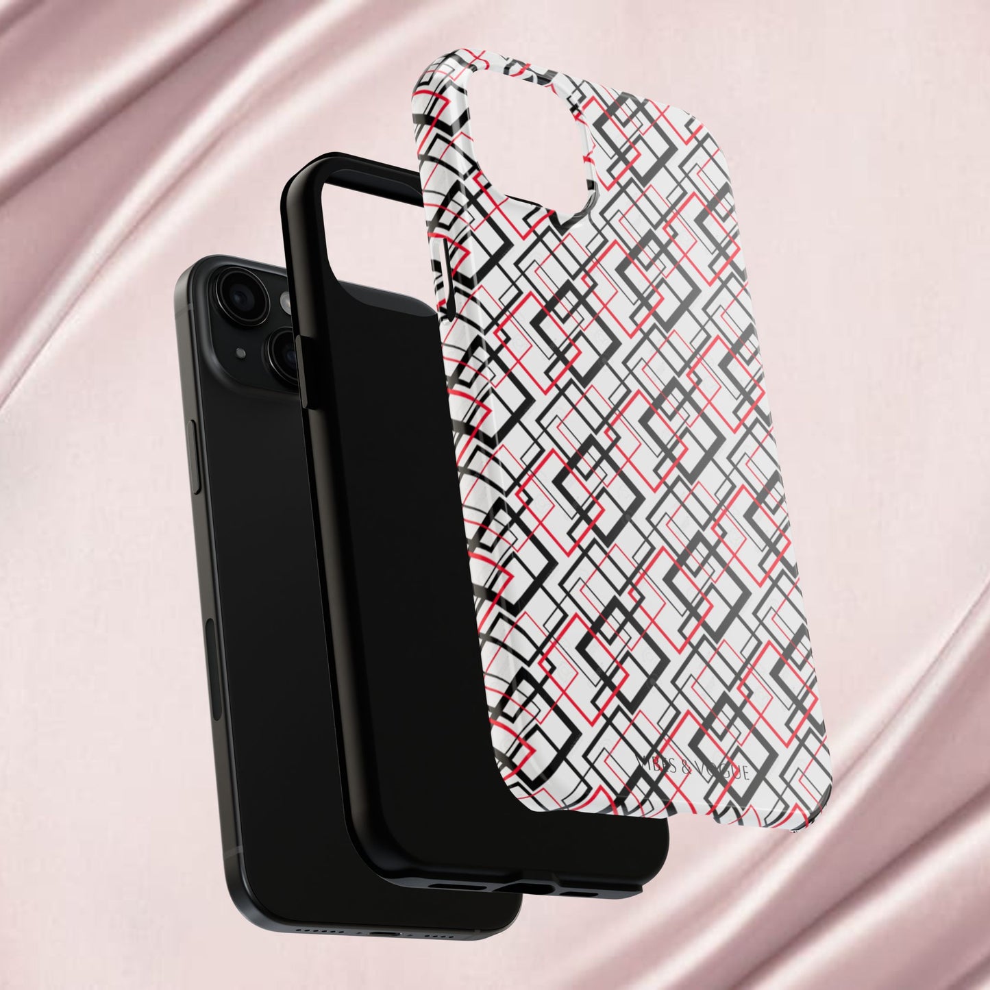 Stylish Geometric Tough Phone Case - Modern Design for Trendsetters
