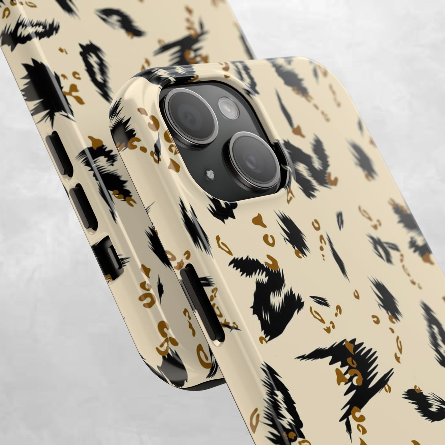 Leopard Splash Tough Phone Case — Protective Animal Print iPhone Cover