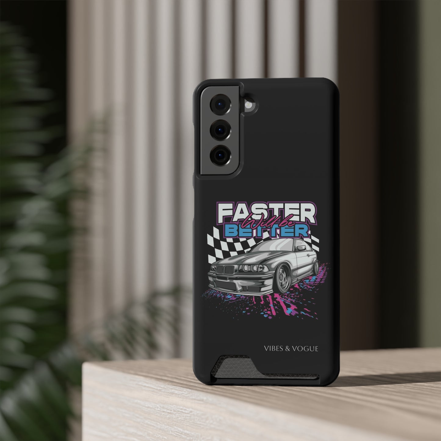 Racer Phone Case with Card Holder - Fast & Furious Motif