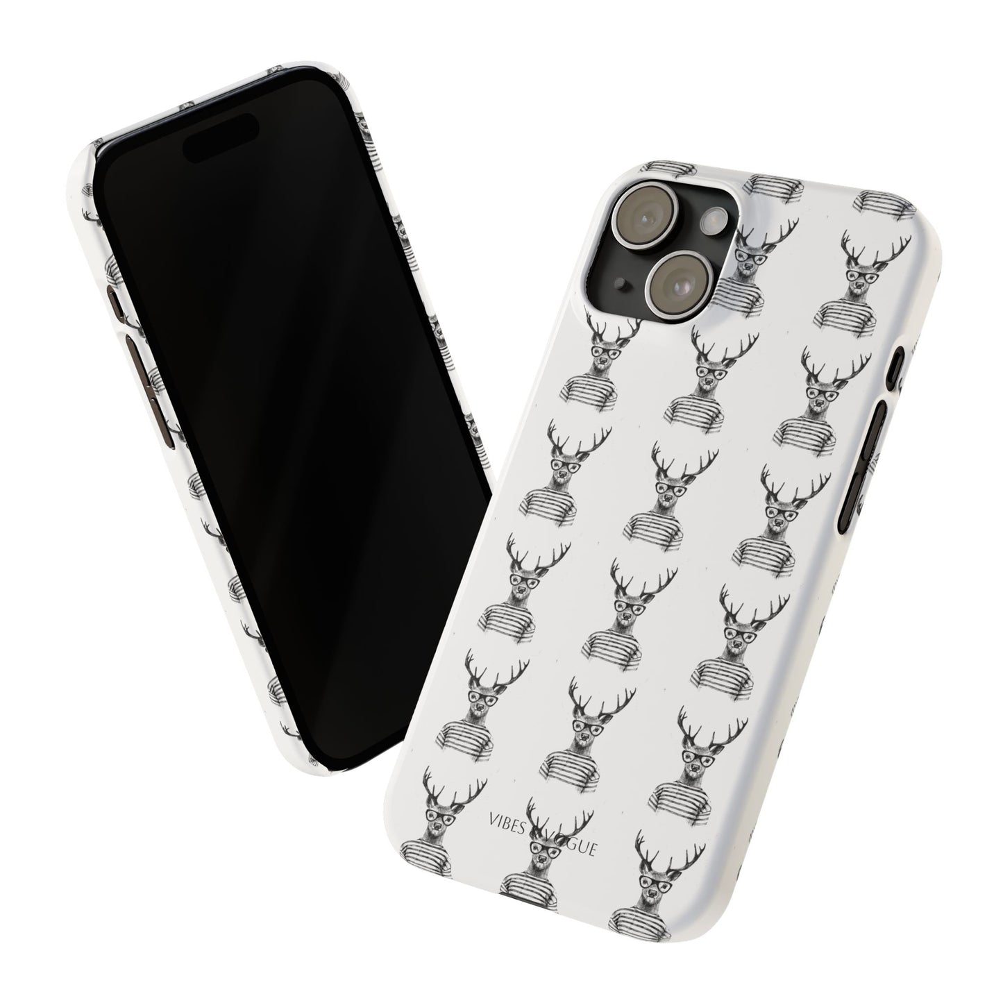 Stylish Slim Phone Case with Cool Stag Design