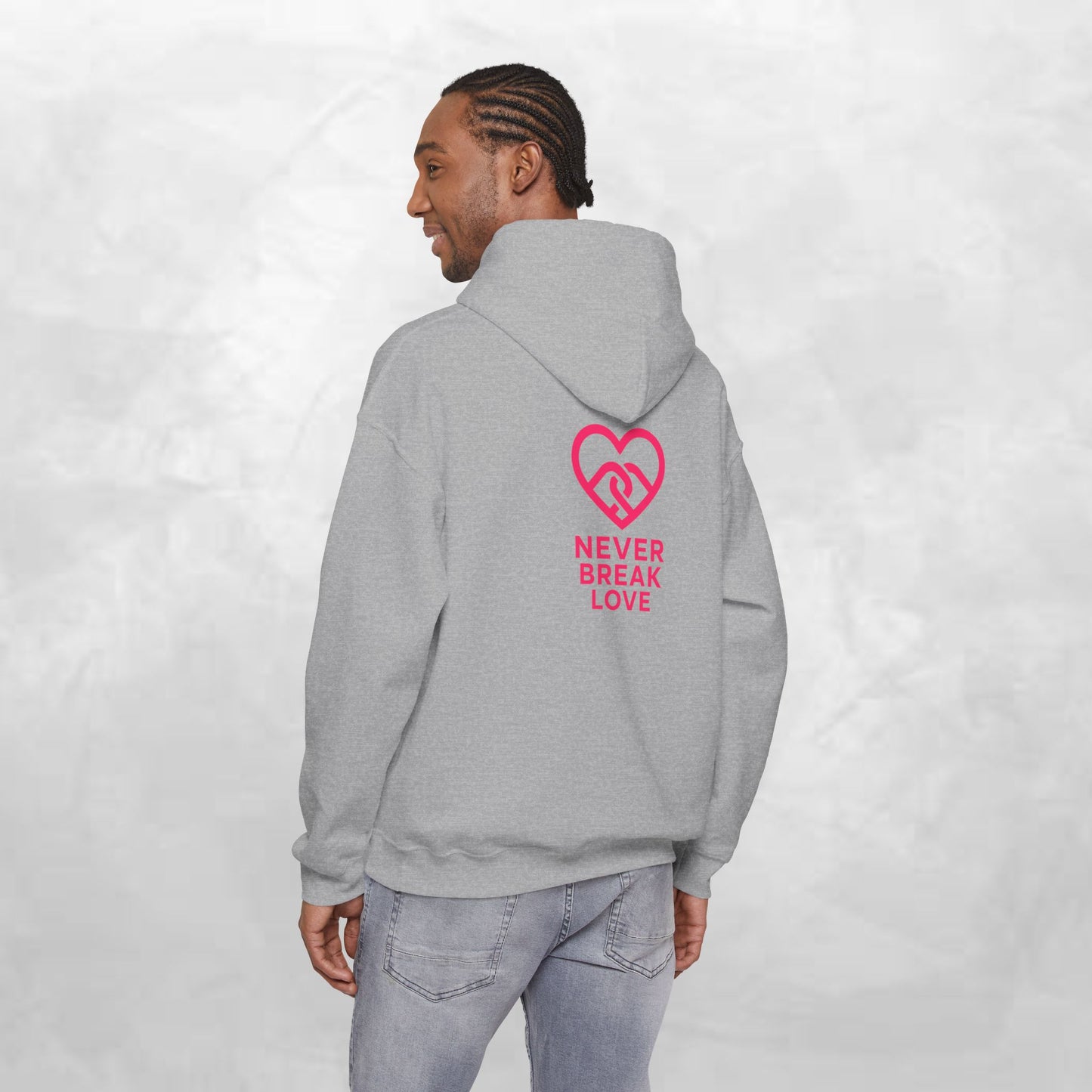 Never Break Love Hoodie, Unisex Sweatshirt, Cute Gift for Couples, Valentine’s