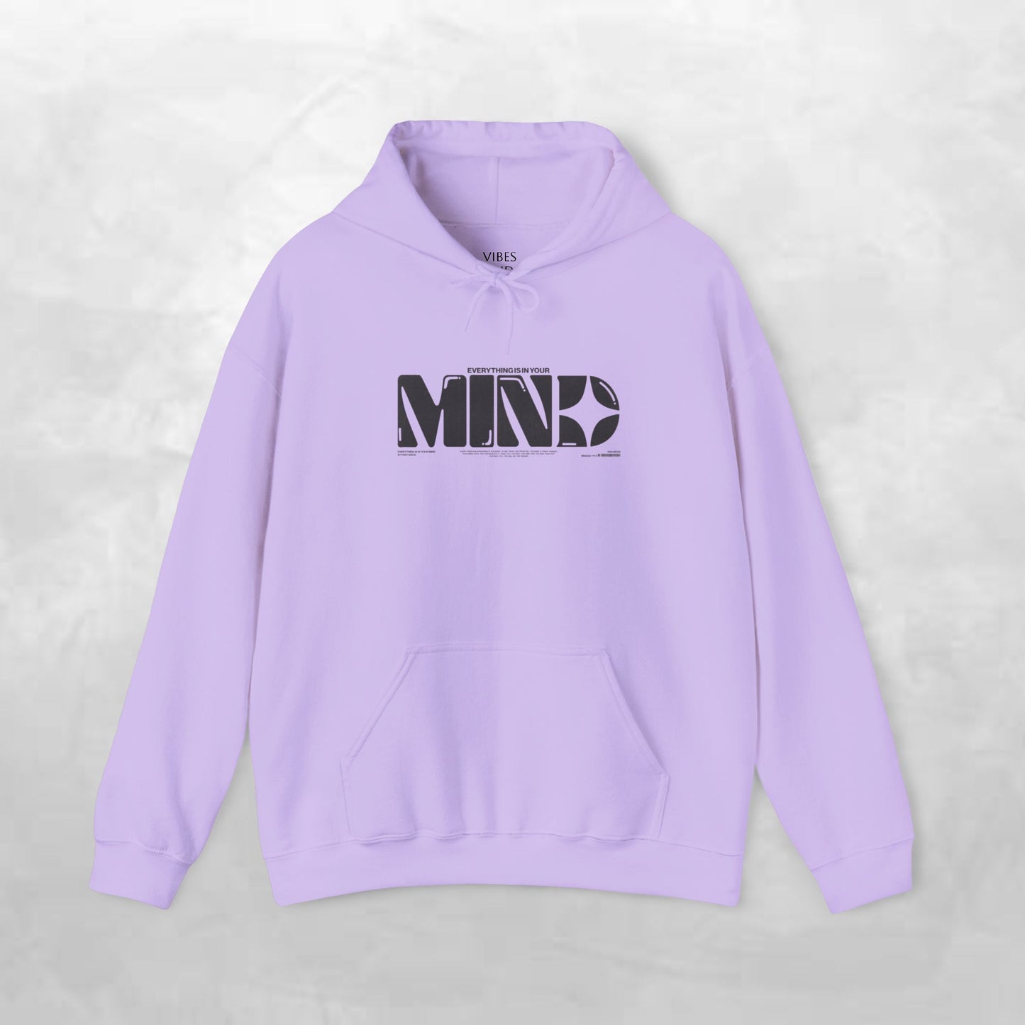Mind Logo Hoodie — Minimalist Black Typography Pullover