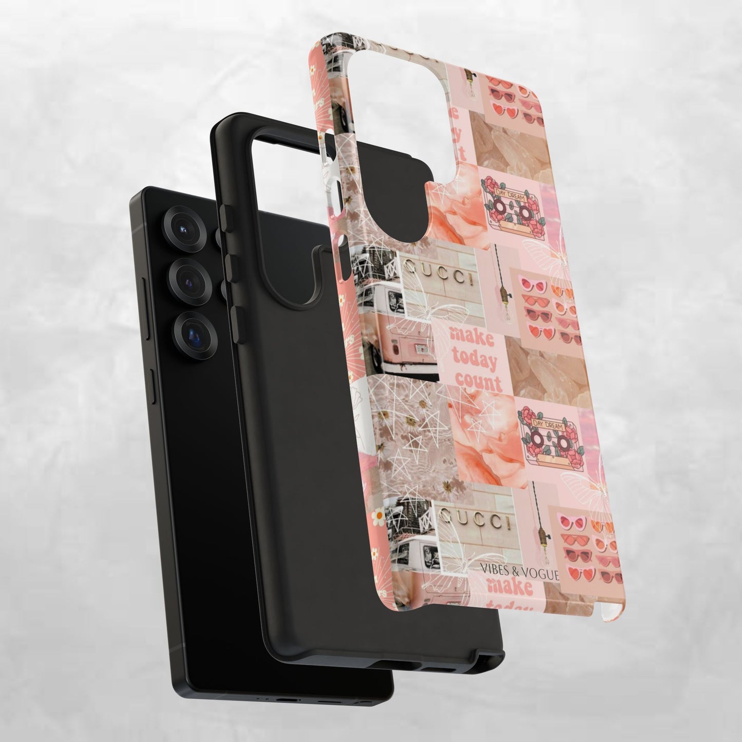 Stylish Phone Case for Trendsetters, Customizable Smartphone Cover, Vibes & Vogue Design, Floral Aesthetic Gift, Unique Tech Accessory