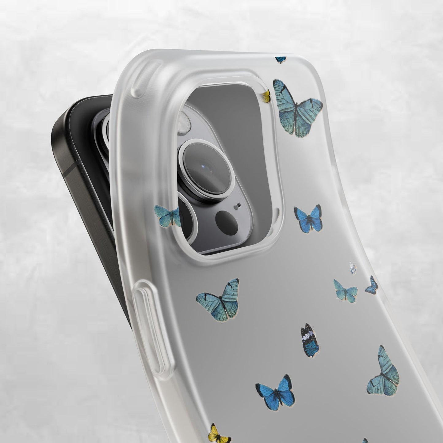 Butterfly Vibes Phone Case, Flexible Phone Cover, Elegant Phone Accessory, Gift for Nature Lovers, Spring Decor, Eco-Friendly Case