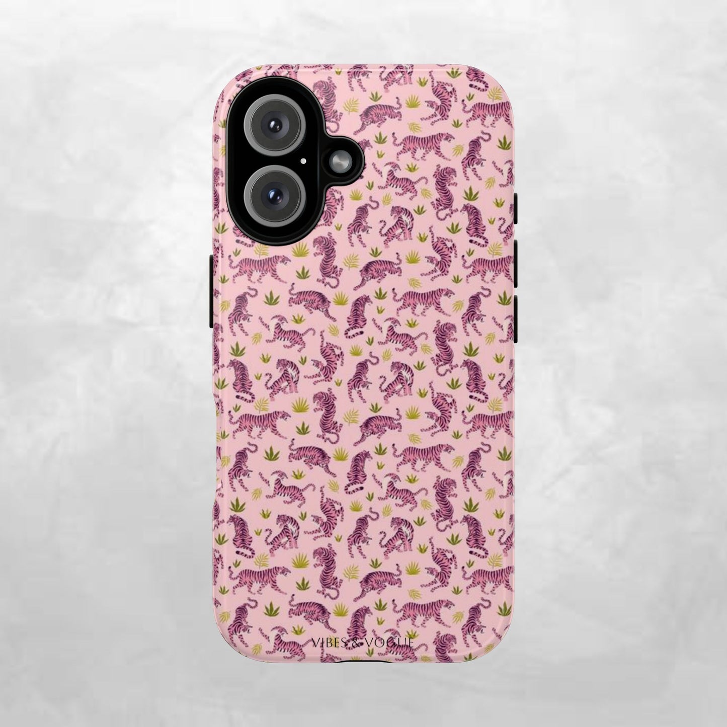 Pink Tiger Pattern Phone Case - Tough Cases
