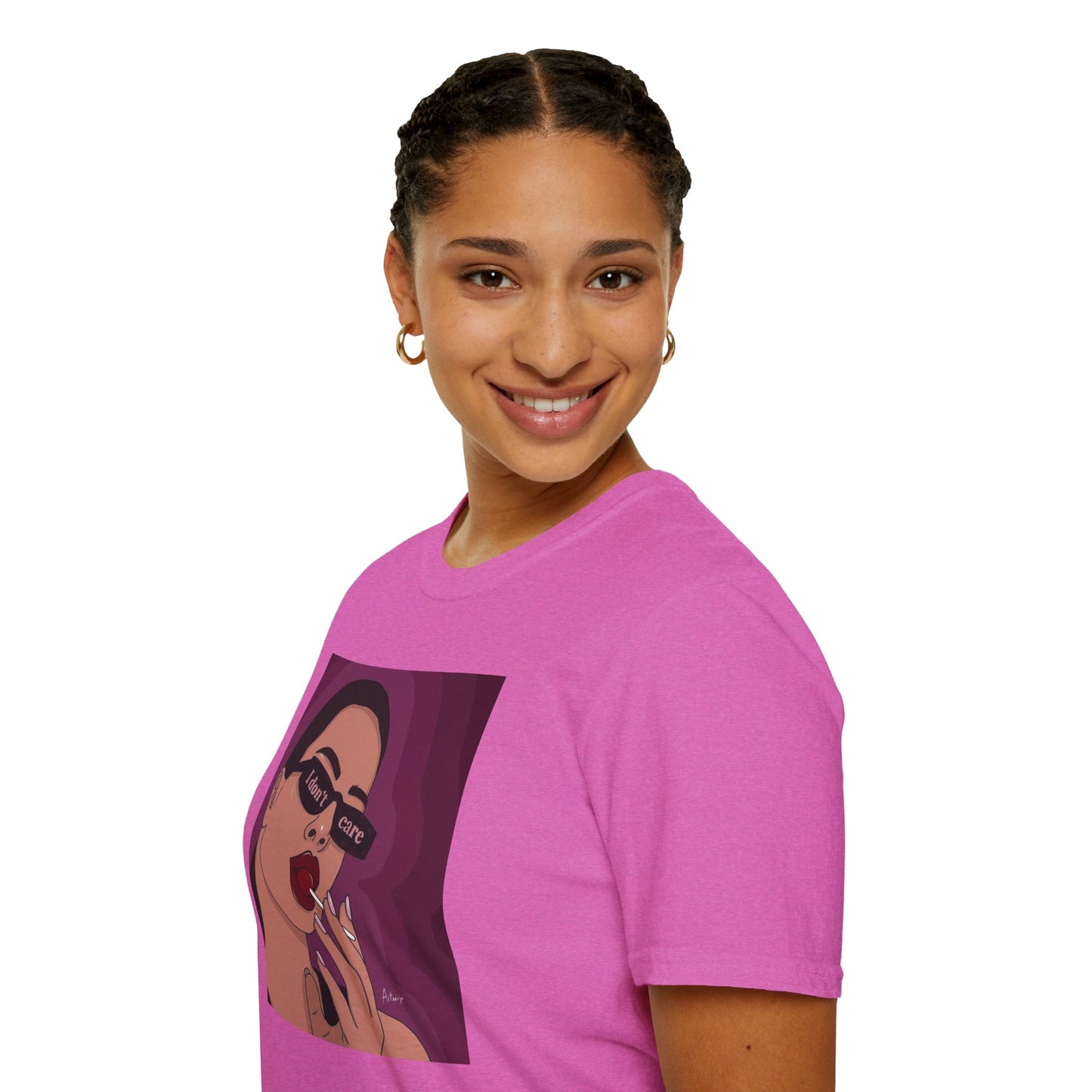 I Don't Care Graphic Unisex Softstyle T-Shirt – Casual Chic for Everyday Wear