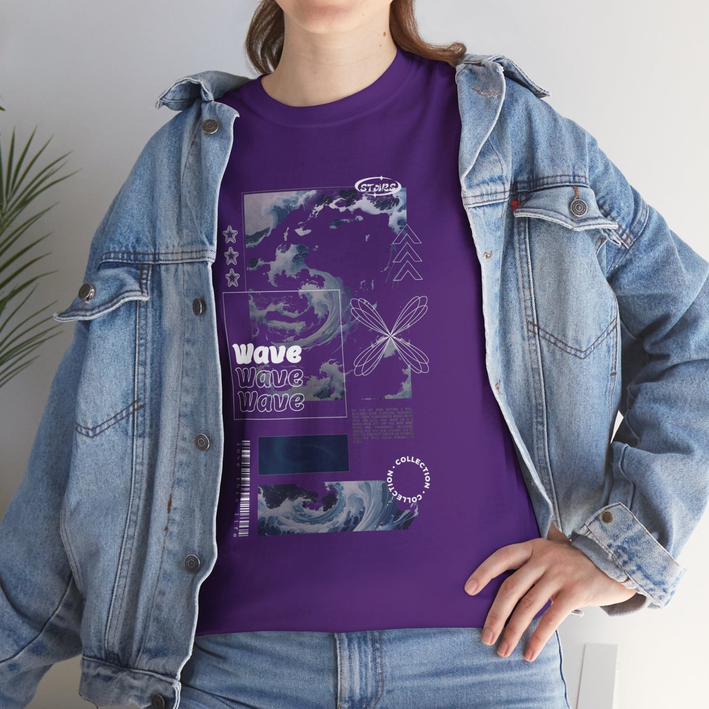 Wave Graphic Tee — Retro Surf Collage T-Shirt