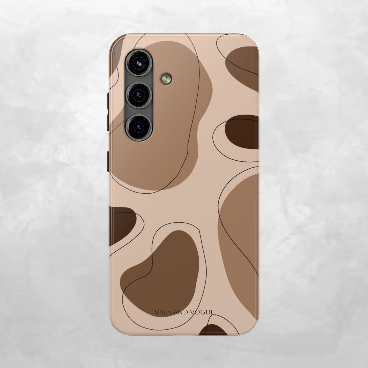 Abstract Brown Cowhide Tough Phone Case