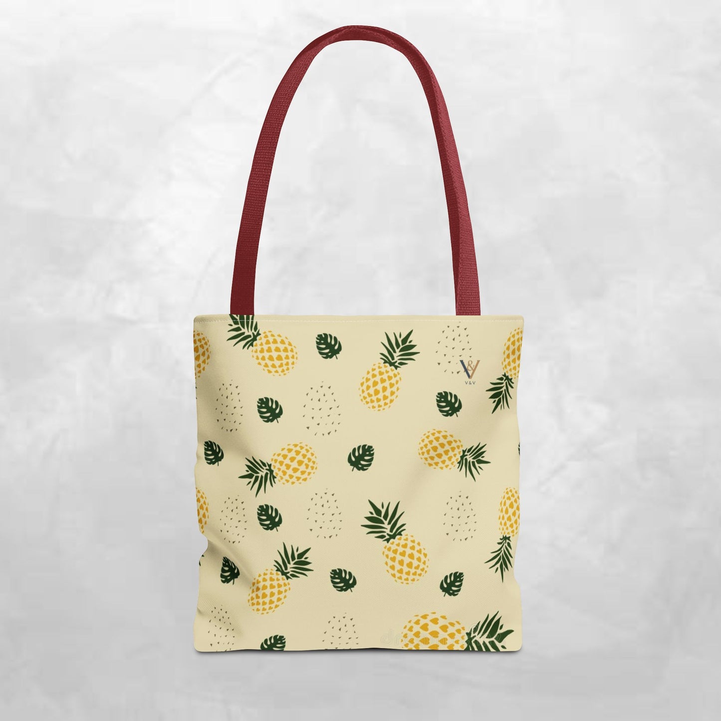 Pineapple Print Tote Bag, Eco-Friendly Carryall, Beach Bag, Summer Vibes, Gift for Her, Reusable Shopper