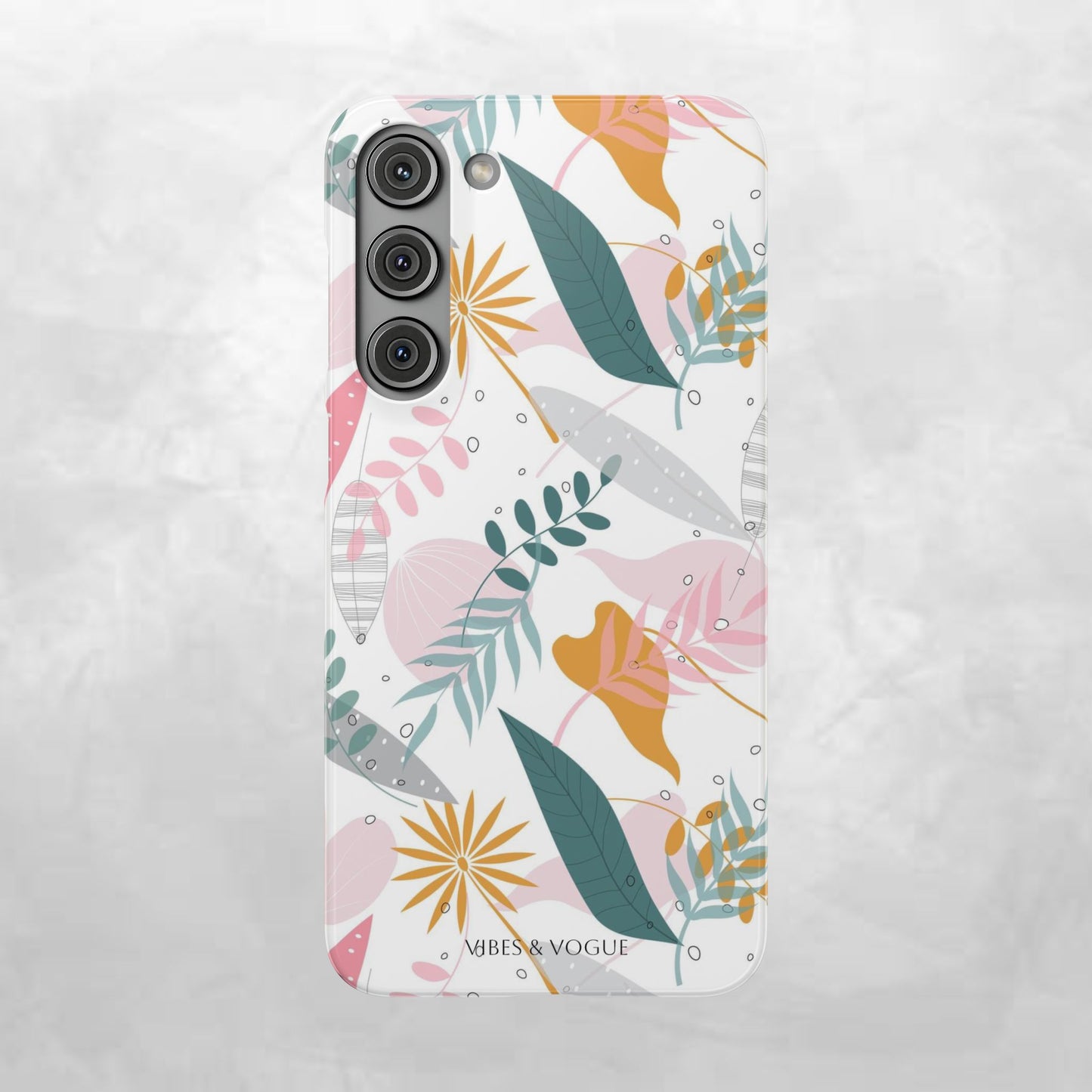 Floral Snap Case - Stylish Phone Protector with Botanical Design