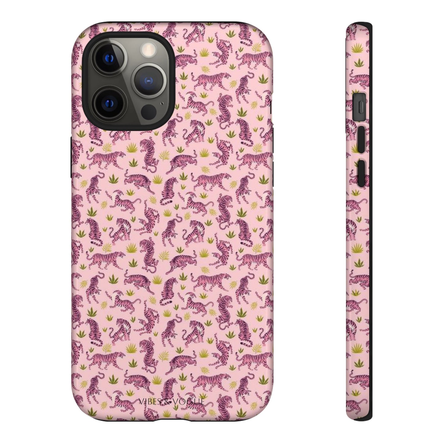 Pink Tiger Pattern Phone Case - Tough Cases