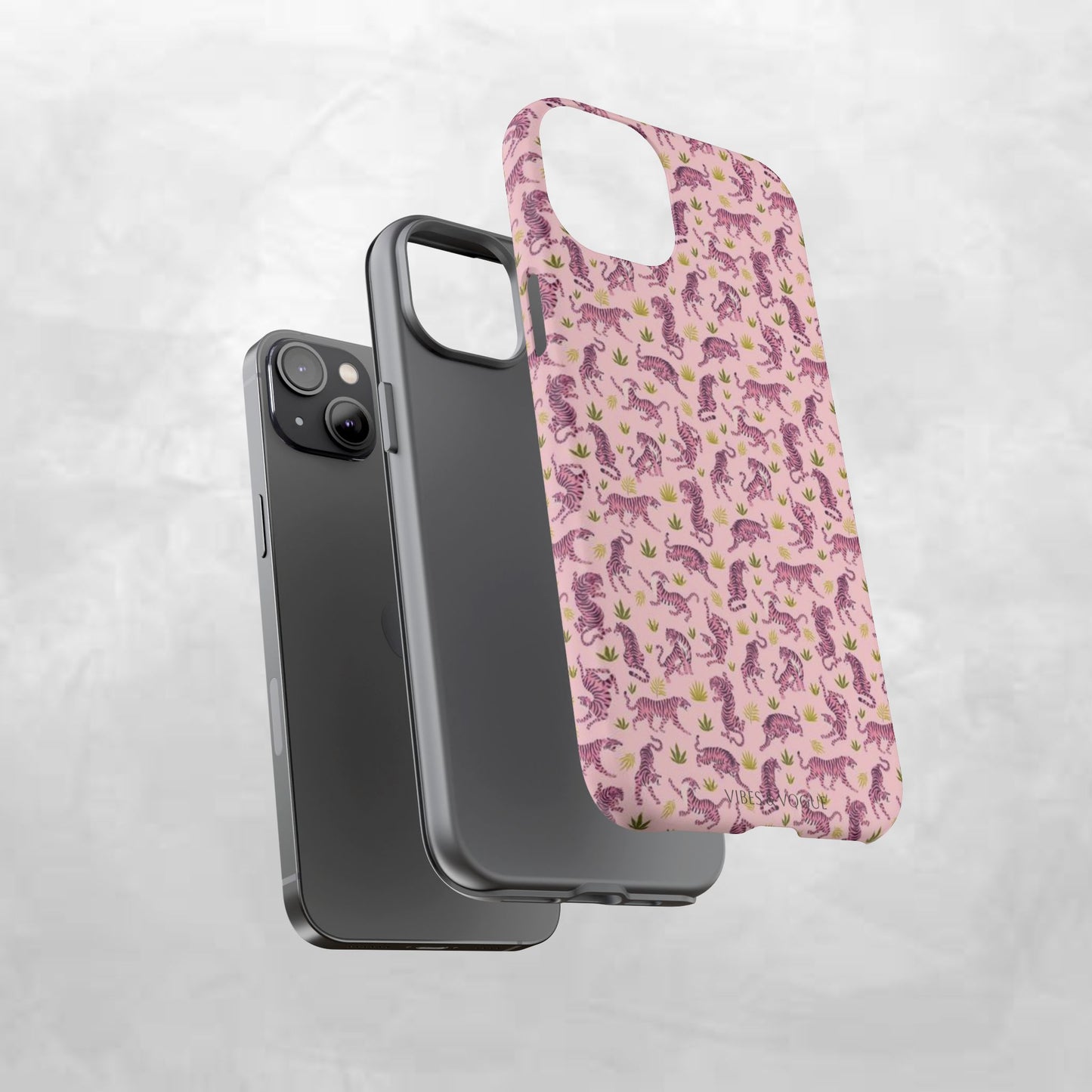 Pink Tiger Pattern Phone Case - Tough Cases