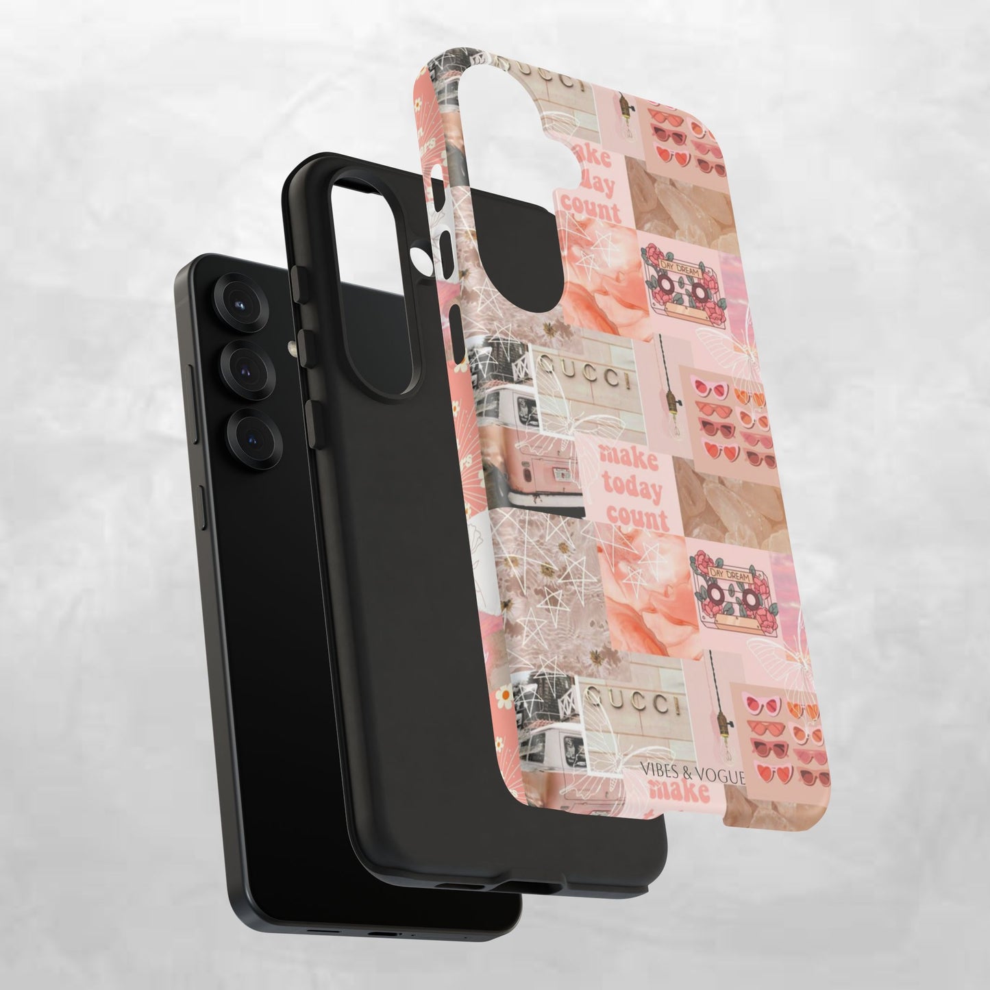 Stylish Phone Case for Trendsetters, Customizable Smartphone Cover, Vibes & Vogue Design, Floral Aesthetic Gift, Unique Tech Accessory