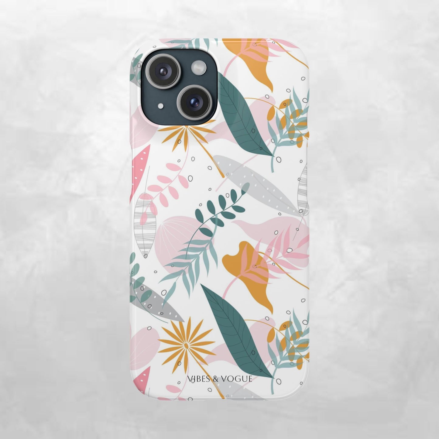 Floral Snap Case - Stylish Phone Protector with Botanical Design