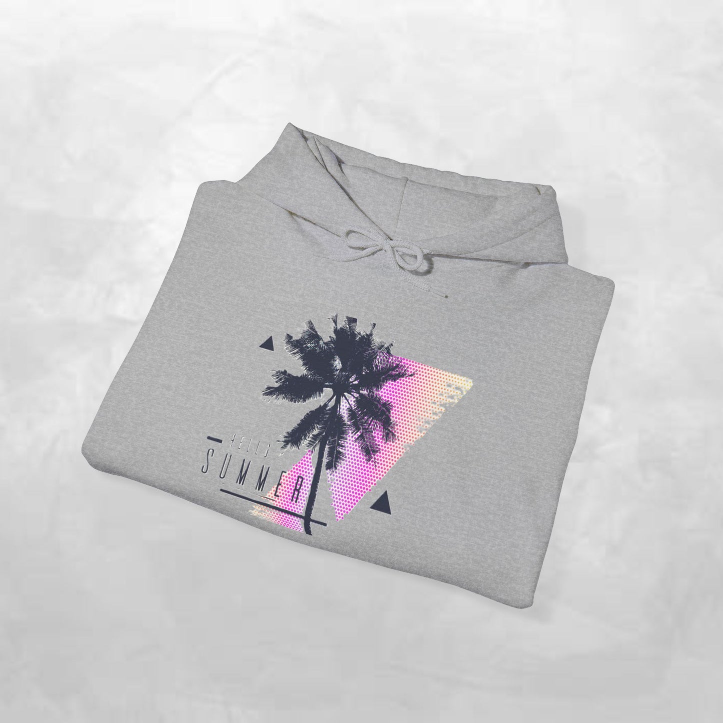 Tropical Vibe Hoodie, Summer Comfort Sweatshirt, Beachy Pullover for Vacation, Unisex Hooded Top, Gift for Warm Weather