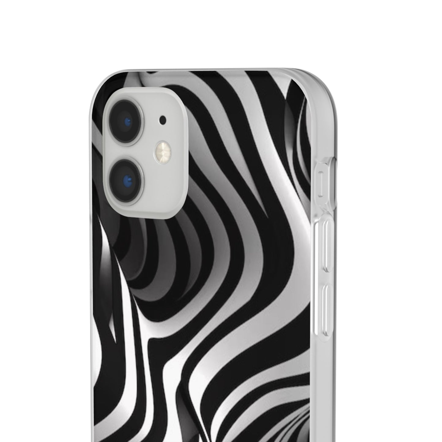 Stylish Phone Cases, Trendy Flexi Cases for iPhone, Black and White Art Case, Gifts for Him/Her, Phone Accessories, Unique Design