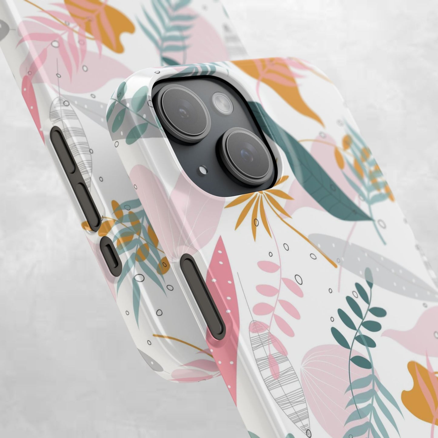 Floral Snap Case - Stylish Phone Protector with Botanical Design