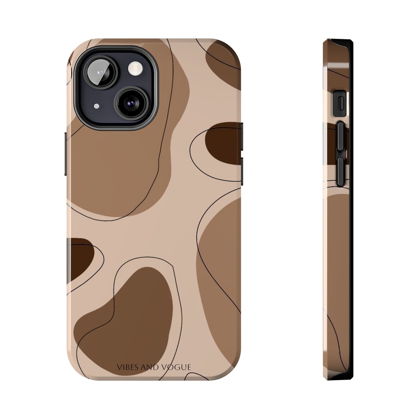 Abstract Brown Cowhide Tough Phone Case