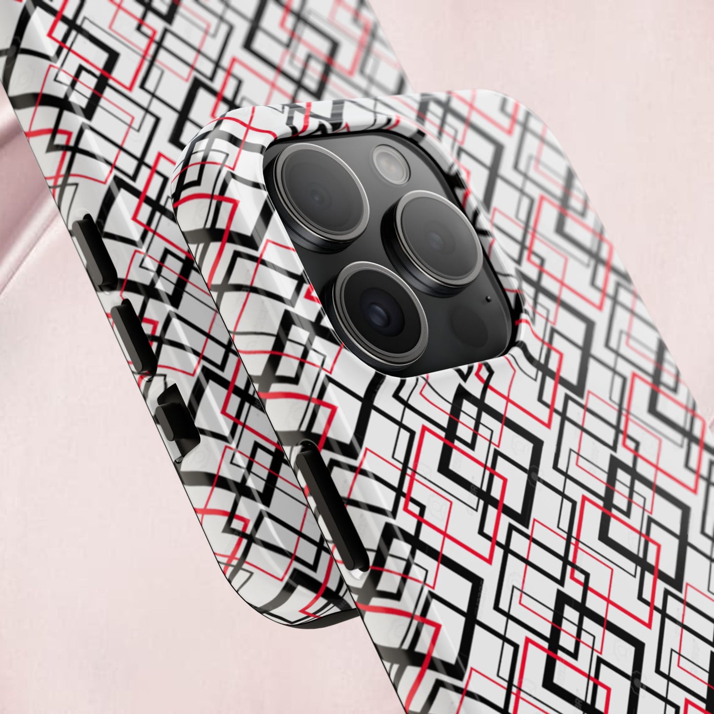 Stylish Geometric Tough Phone Case - Modern Design for Trendsetters