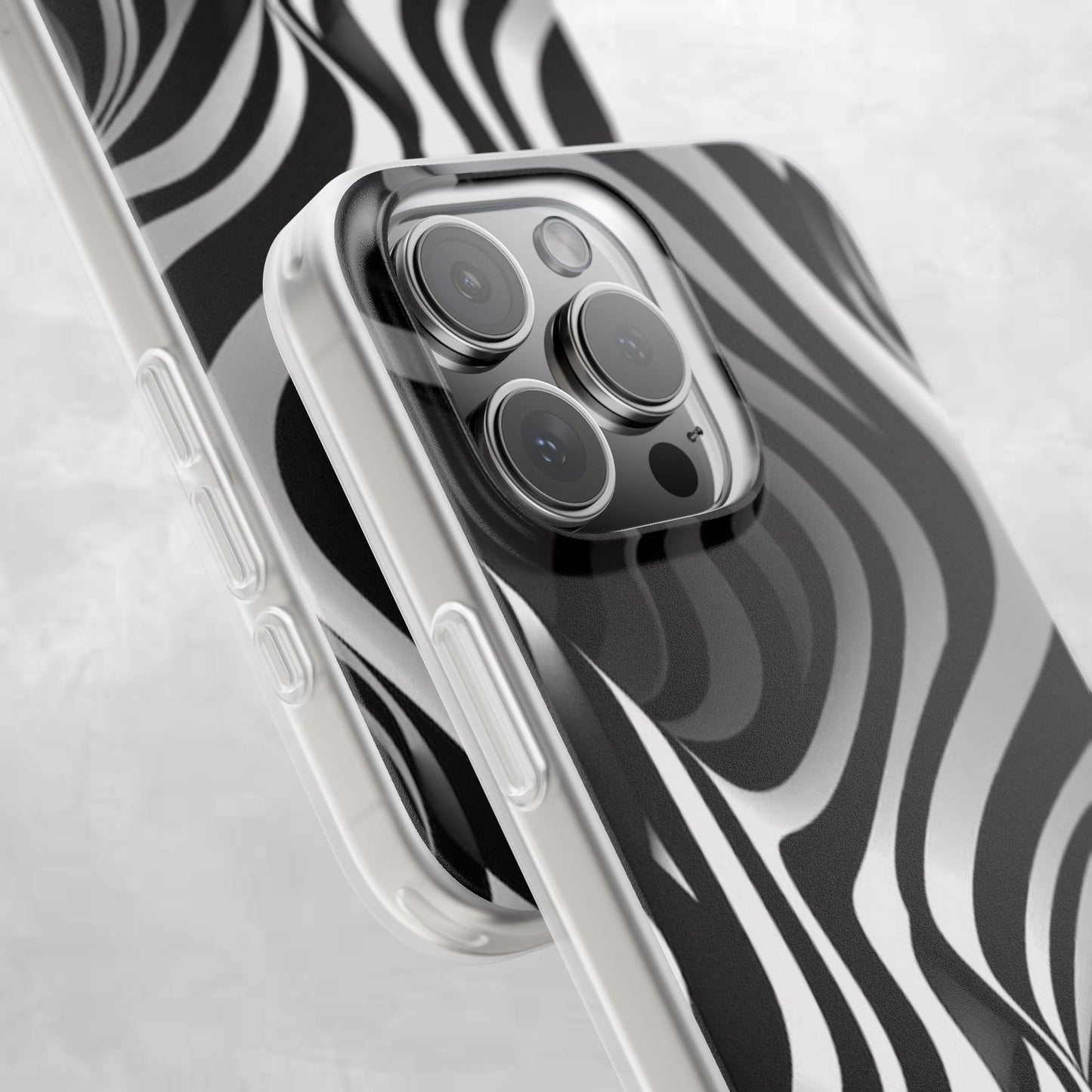 Stylish Phone Cases, Trendy Flexi Cases for iPhone, Black and White Art Case, Gifts for Him/Her, Phone Accessories, Unique Design