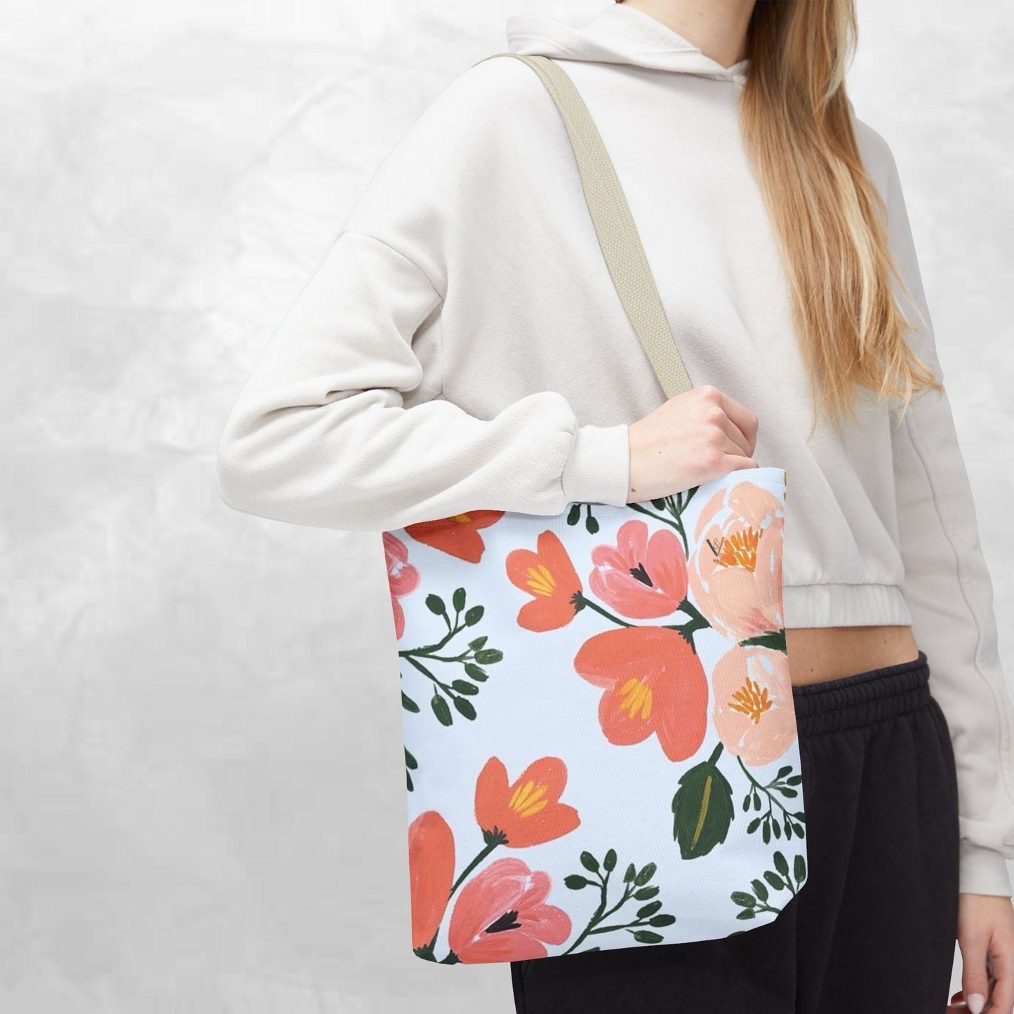 Floral Tote Bag, Stylish Shopping Bag, Eco-Friendly Tote, Beach Bag, Gift for Her, Spring Accessory