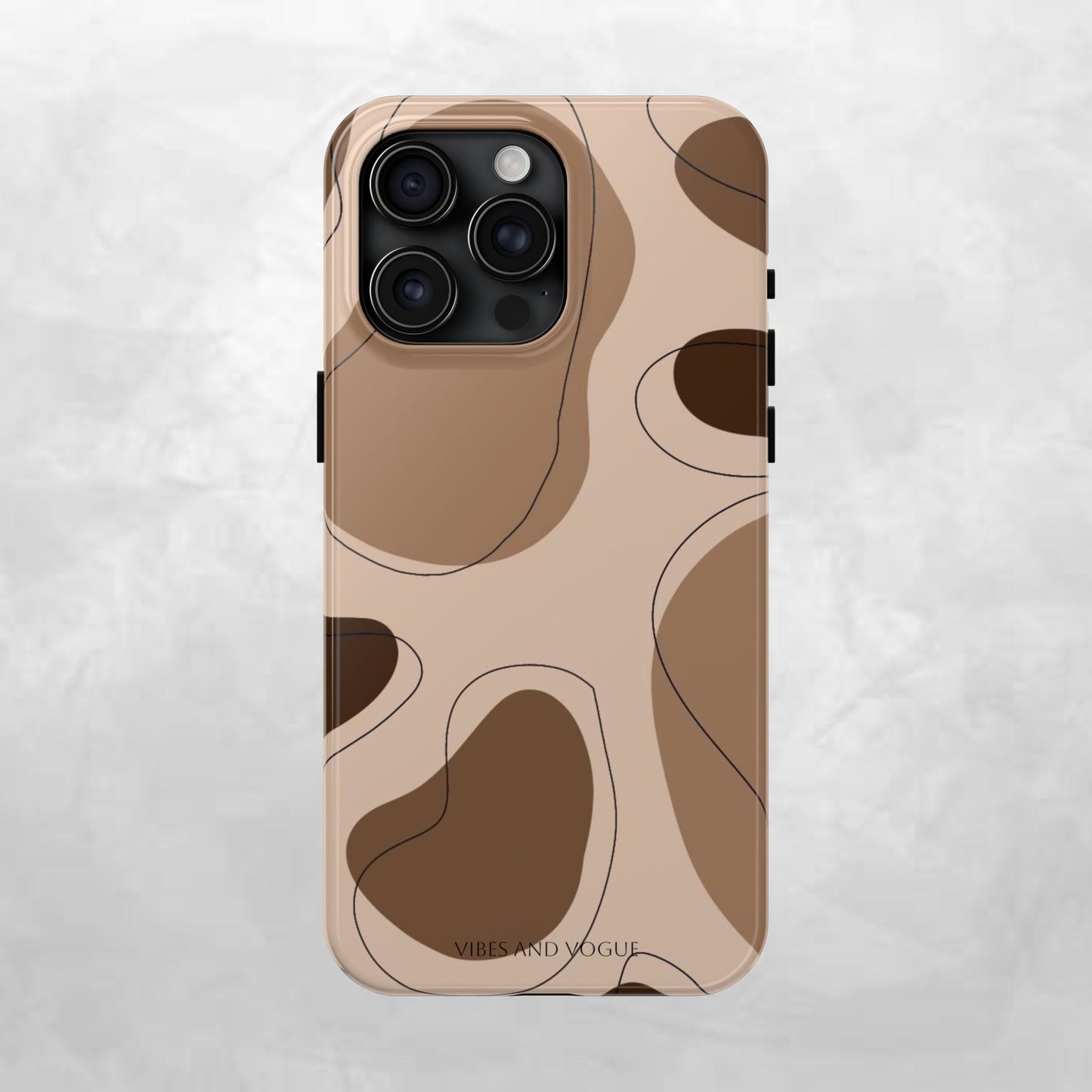 Abstract Brown Cowhide Tough Phone Case