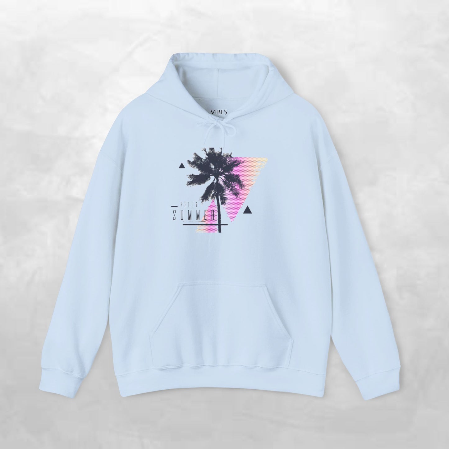 Tropical Vibe Hoodie, Summer Comfort Sweatshirt, Beachy Pullover for Vacation, Unisex Hooded Top, Gift for Warm Weather
