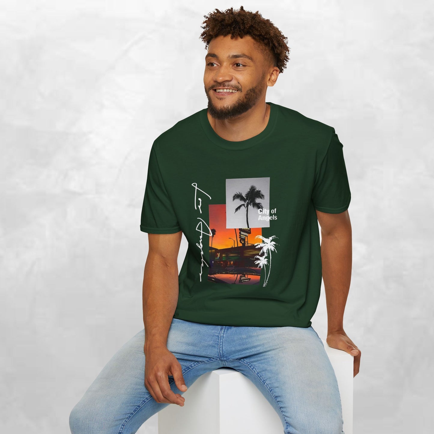 T-Shirt — Tropical Sunset Los Angeles Palm Tree Tee