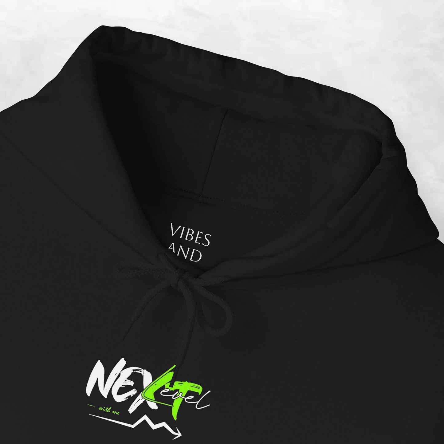 Next Wave Hoodie — Black Streetwear Hoodie with Neon Green Graphic