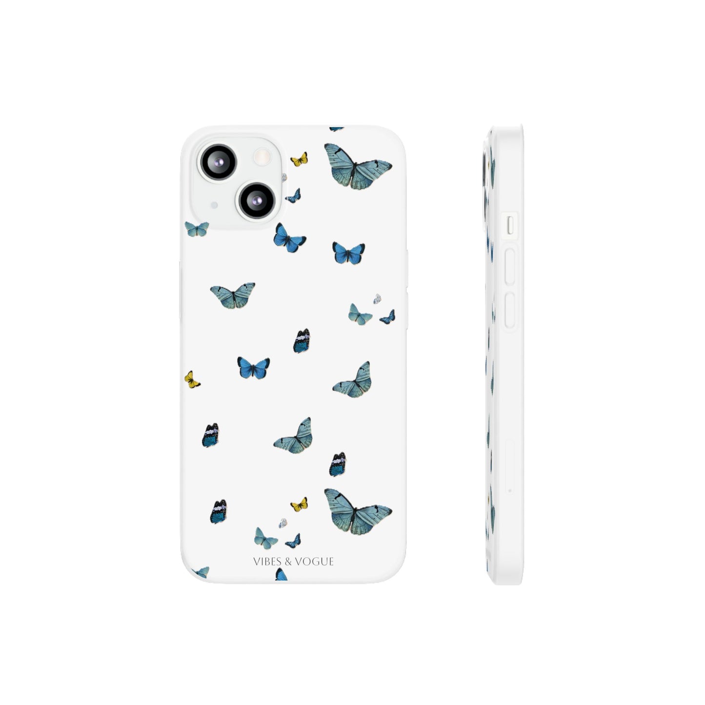 Butterfly Vibes Phone Case, Flexible Phone Cover, Elegant Phone Accessory, Gift for Nature Lovers, Spring Decor, Eco-Friendly Case