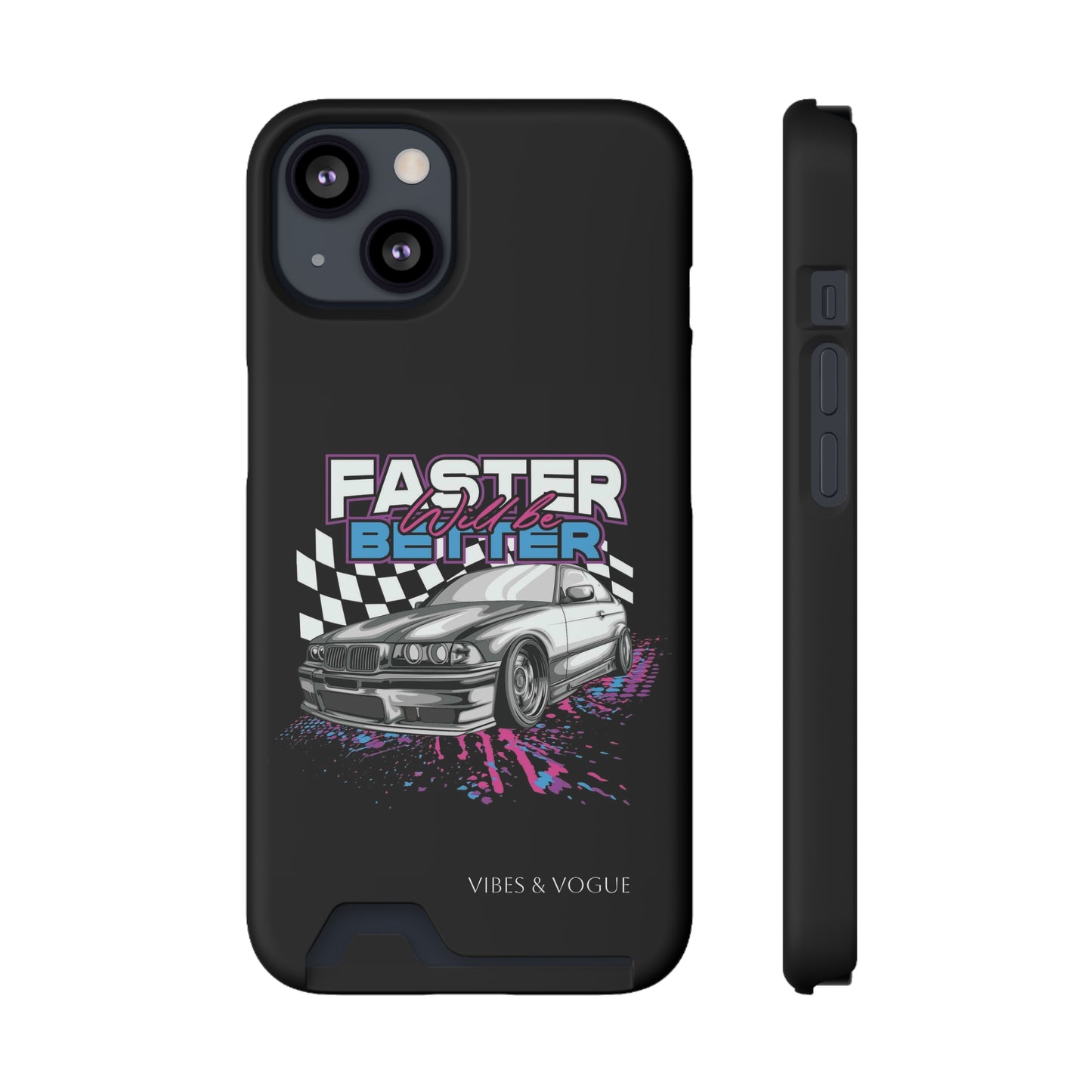 Racer Phone Case with Card Holder - Fast & Furious Motif