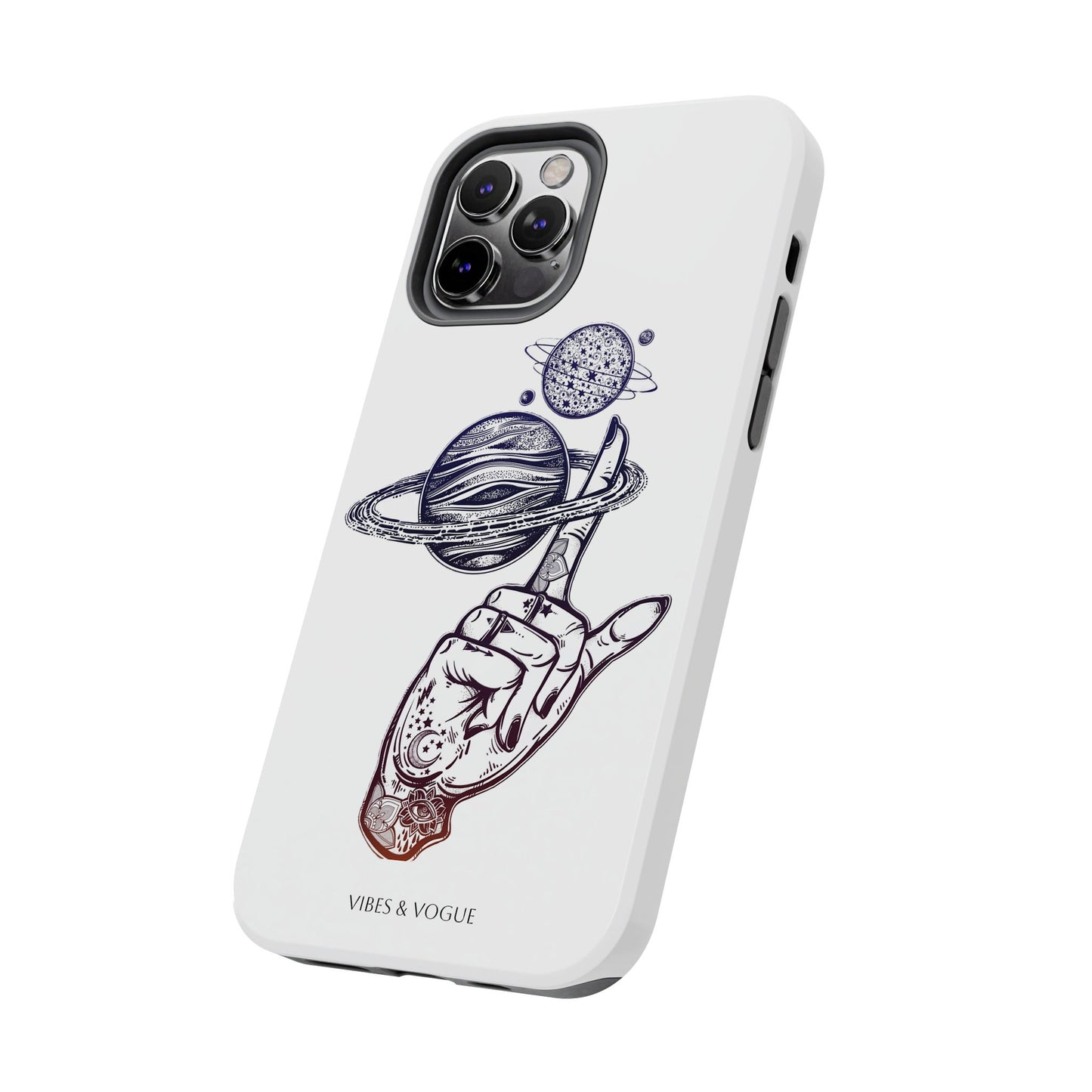 Cosmic Tattoo Phone Case, Unique Galaxy Cell Phone Cover, Gift for Astronomers, Trendy Space Phone Protector, Birthday and Holiday Gift
