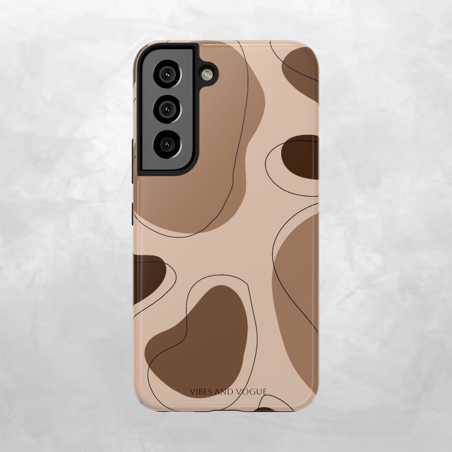 Abstract Brown Cowhide Tough Phone Case