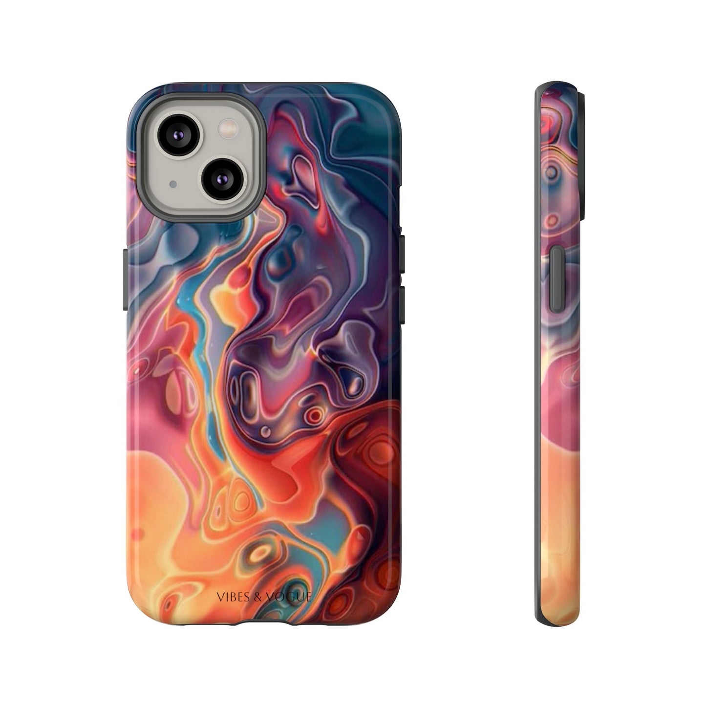 Colorful Phone Case, Abstract Print Cover, Tough Cases for Protection, Gift for Her, Modern Design, Trendy Mobile Accessory