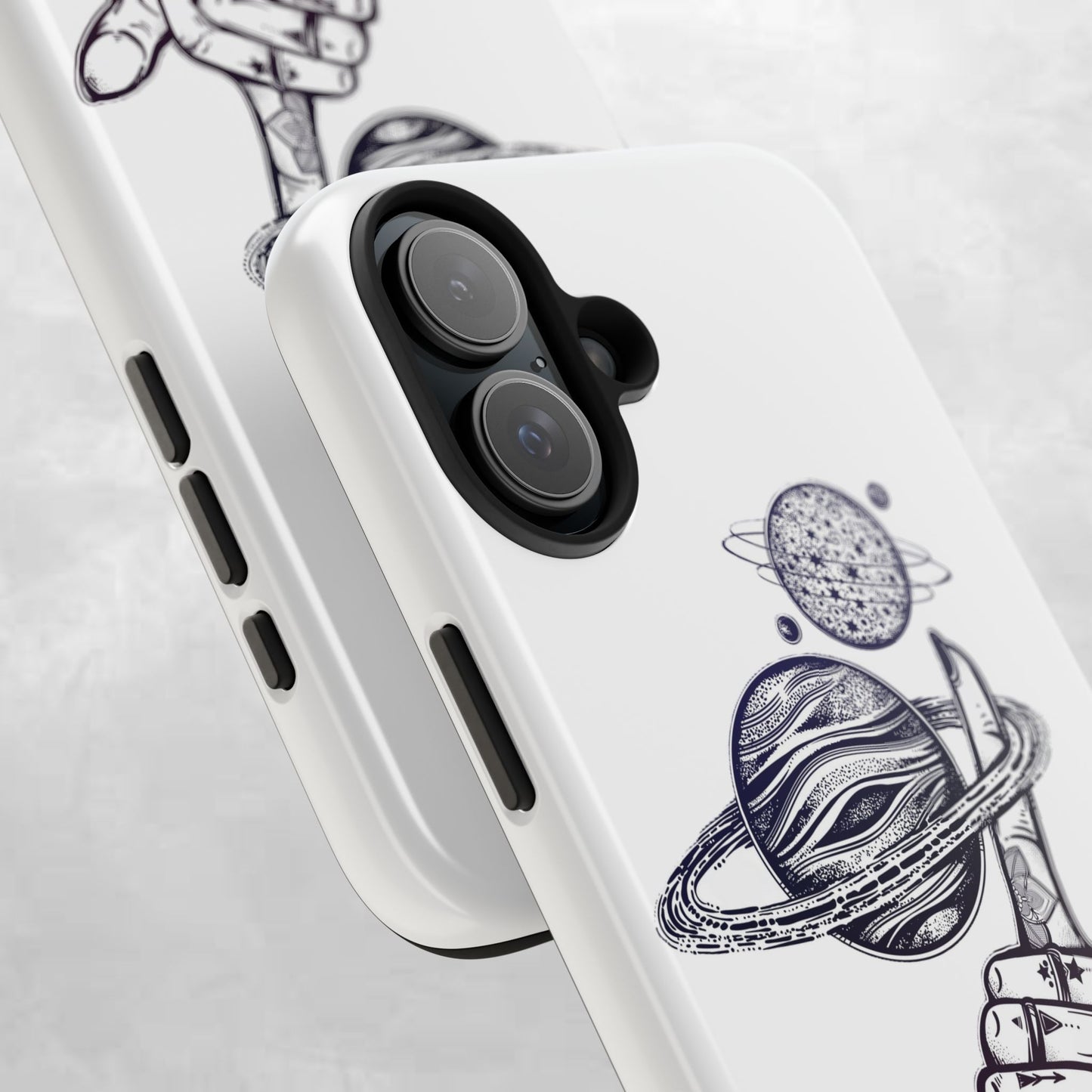 Cosmic Tattoo Phone Case, Unique Galaxy Cell Phone Cover, Gift for Astronomers, Trendy Space Phone Protector, Birthday and Holiday Gift