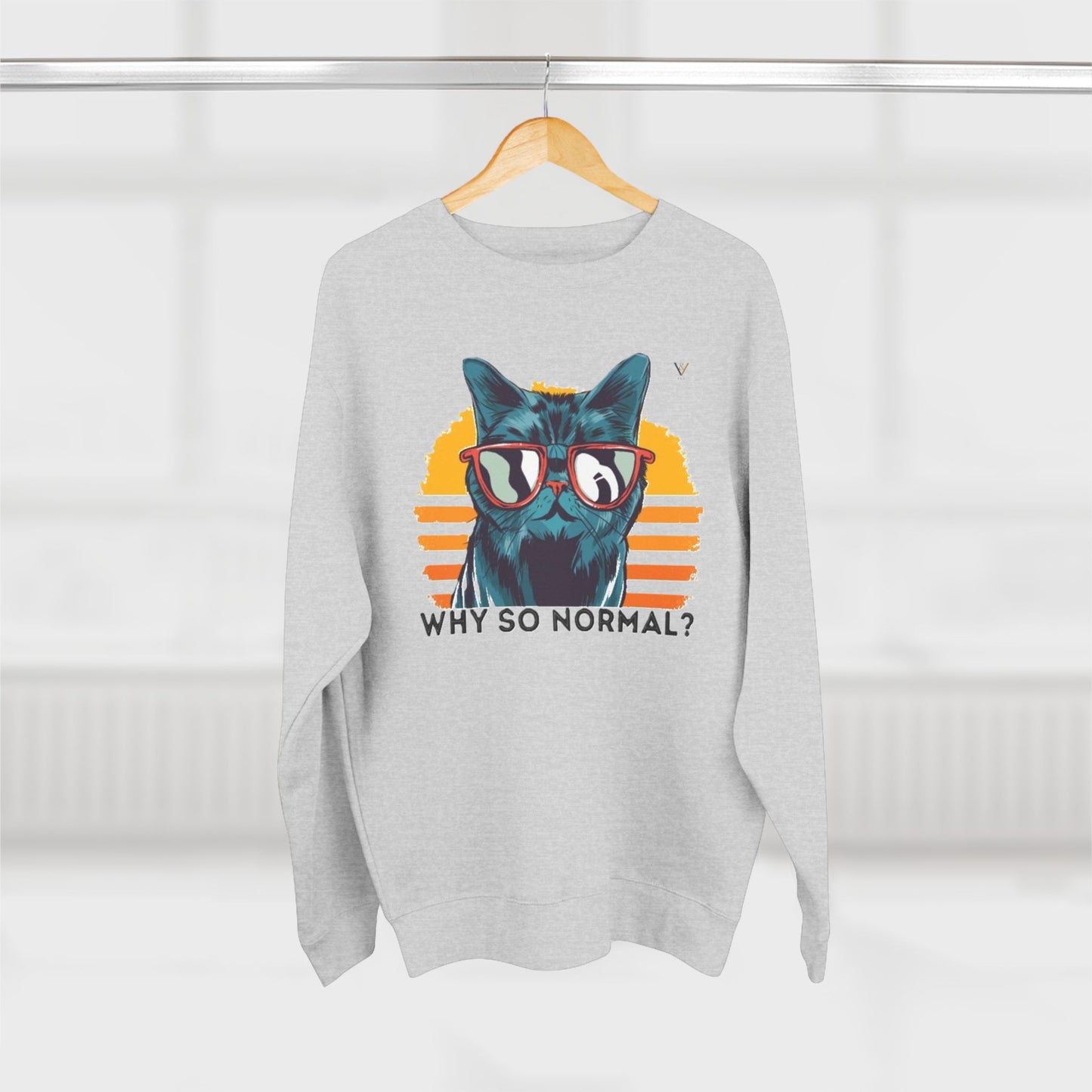 Funny Cat Crewneck Sweatshirt - 'Why So Normal?' - Unisex Casual Apparel
