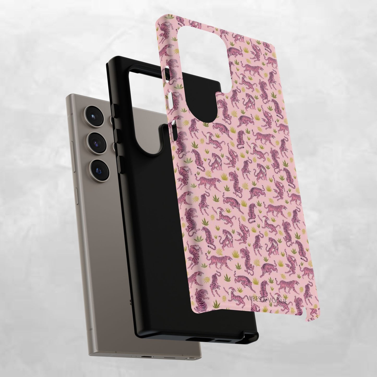 Pink Tiger Pattern Phone Case - Tough Cases