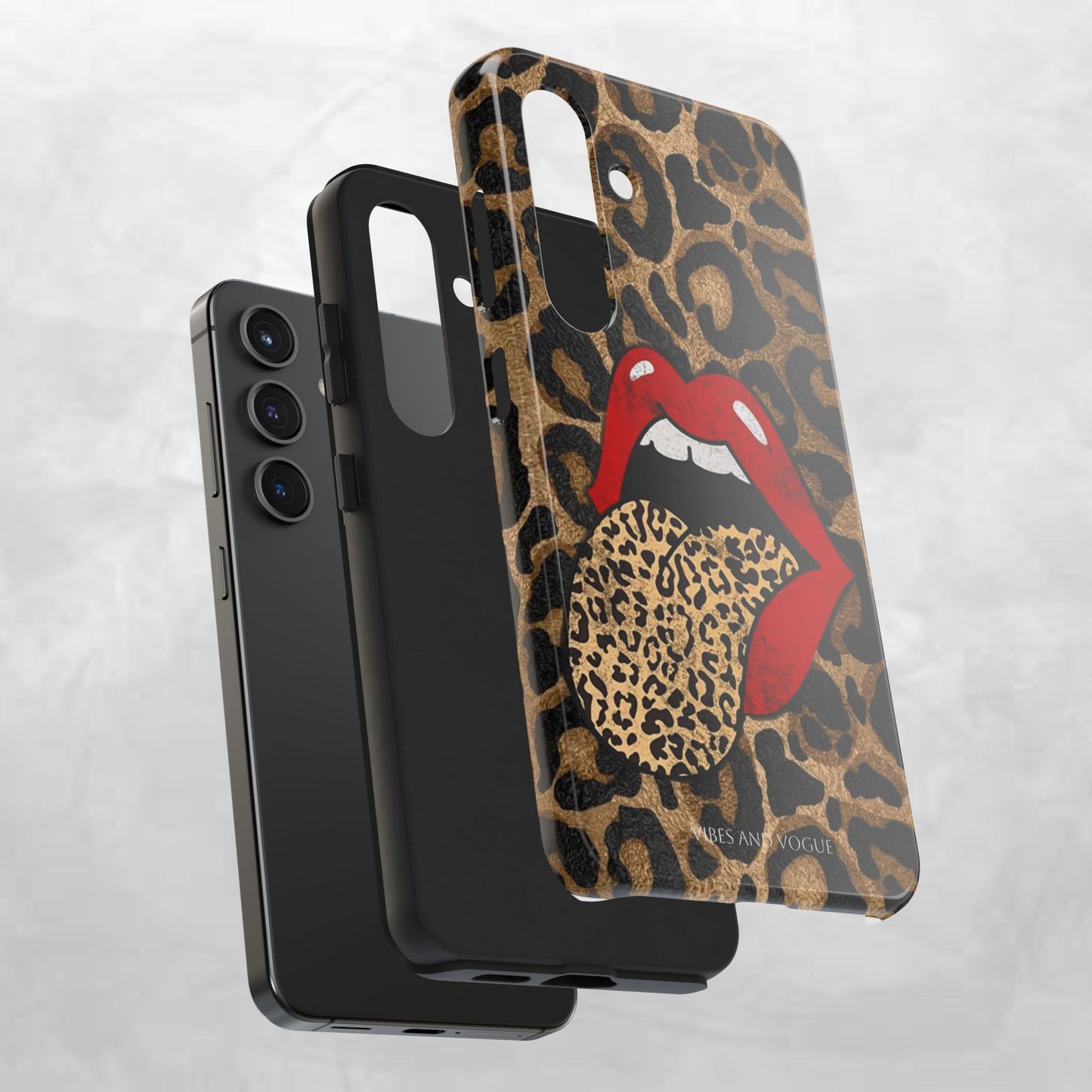 Leopard Lip Tough Phone Case — Bold Animal Print Phone Cover