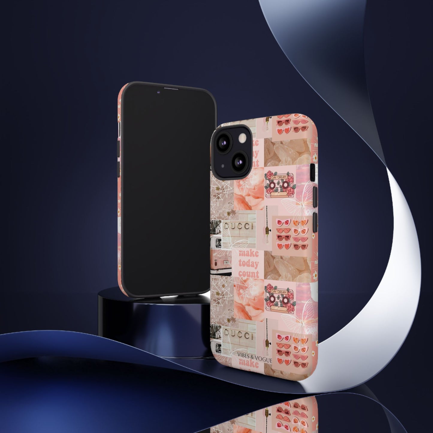 Stylish Phone Case for Trendsetters, Customizable Smartphone Cover, Vibes & Vogue Design, Floral Aesthetic Gift, Unique Tech Accessory
