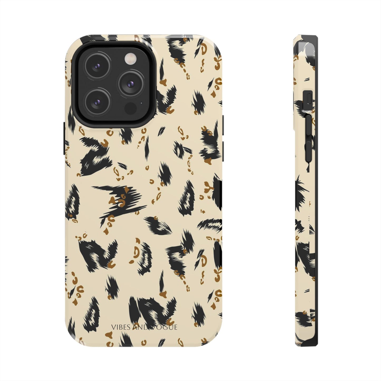 Leopard Splash Tough Phone Case — Protective Animal Print iPhone Cover