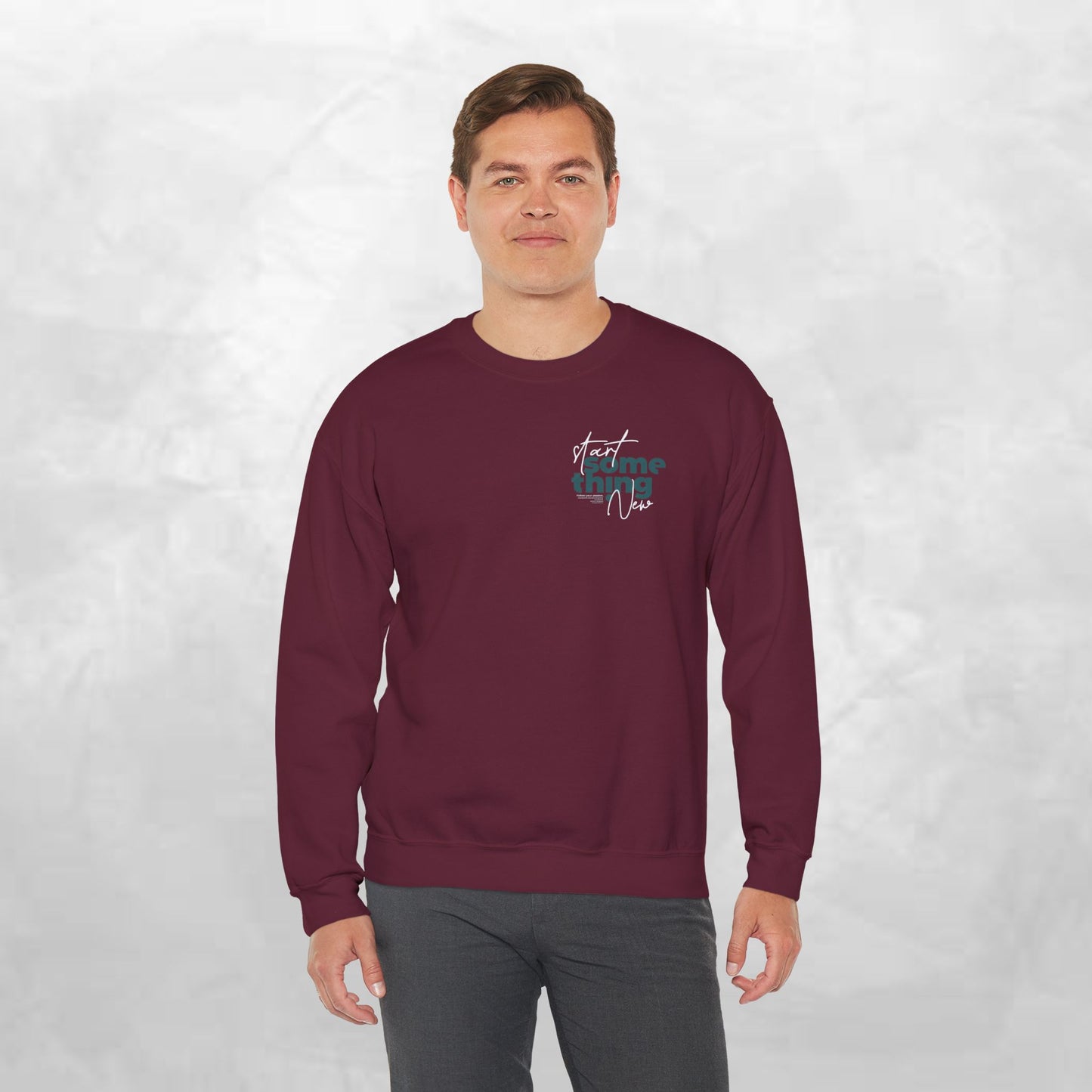 Minimal 'Do Something' Crewneck Sweatshirt