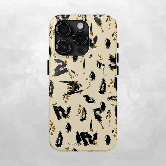 Leopard Splash Tough Phone Case — Protective Animal Print iPhone Cover