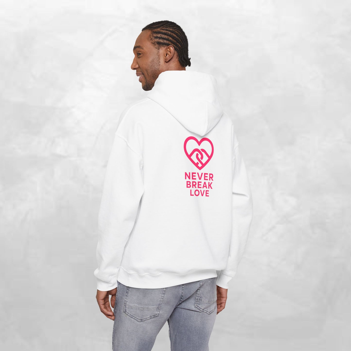 Never Break Love Hoodie, Unisex Sweatshirt, Cute Gift for Couples, Valentine’s