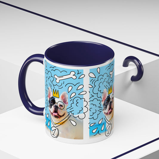 Cute Dog Crown Accent Coffee Mug - Fun Pet Lover Gift