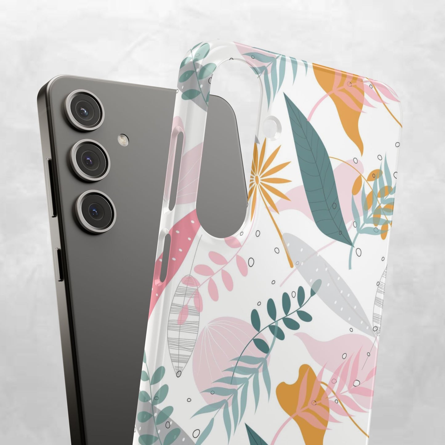 Floral Snap Case - Stylish Phone Protector with Botanical Design
