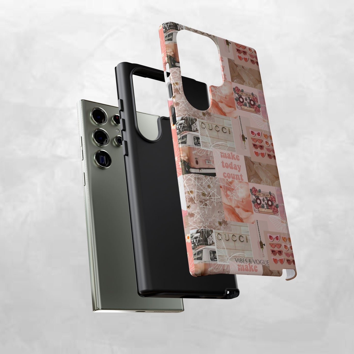 Stylish Phone Case for Trendsetters, Customizable Smartphone Cover, Vibes & Vogue Design, Floral Aesthetic Gift, Unique Tech Accessory